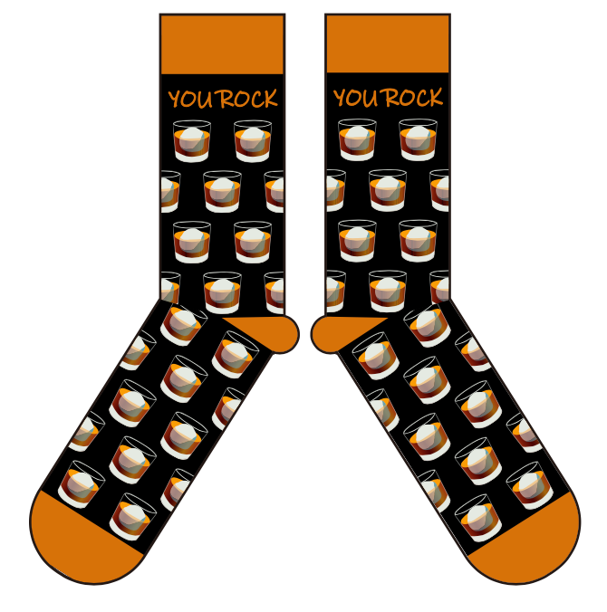 You Rock Bourbon Socks - Whiskey Drink