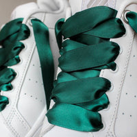 Green Satin Laces