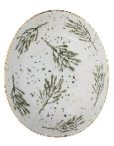 Hand-Painted Stoneware Dish, 3 Styles