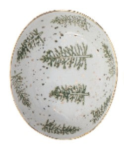 Hand-Painted Stoneware Dish, 3 Styles