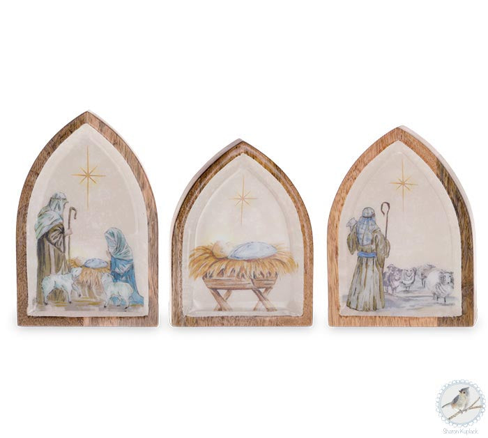 Mango Wood Creche Shelf Sitters