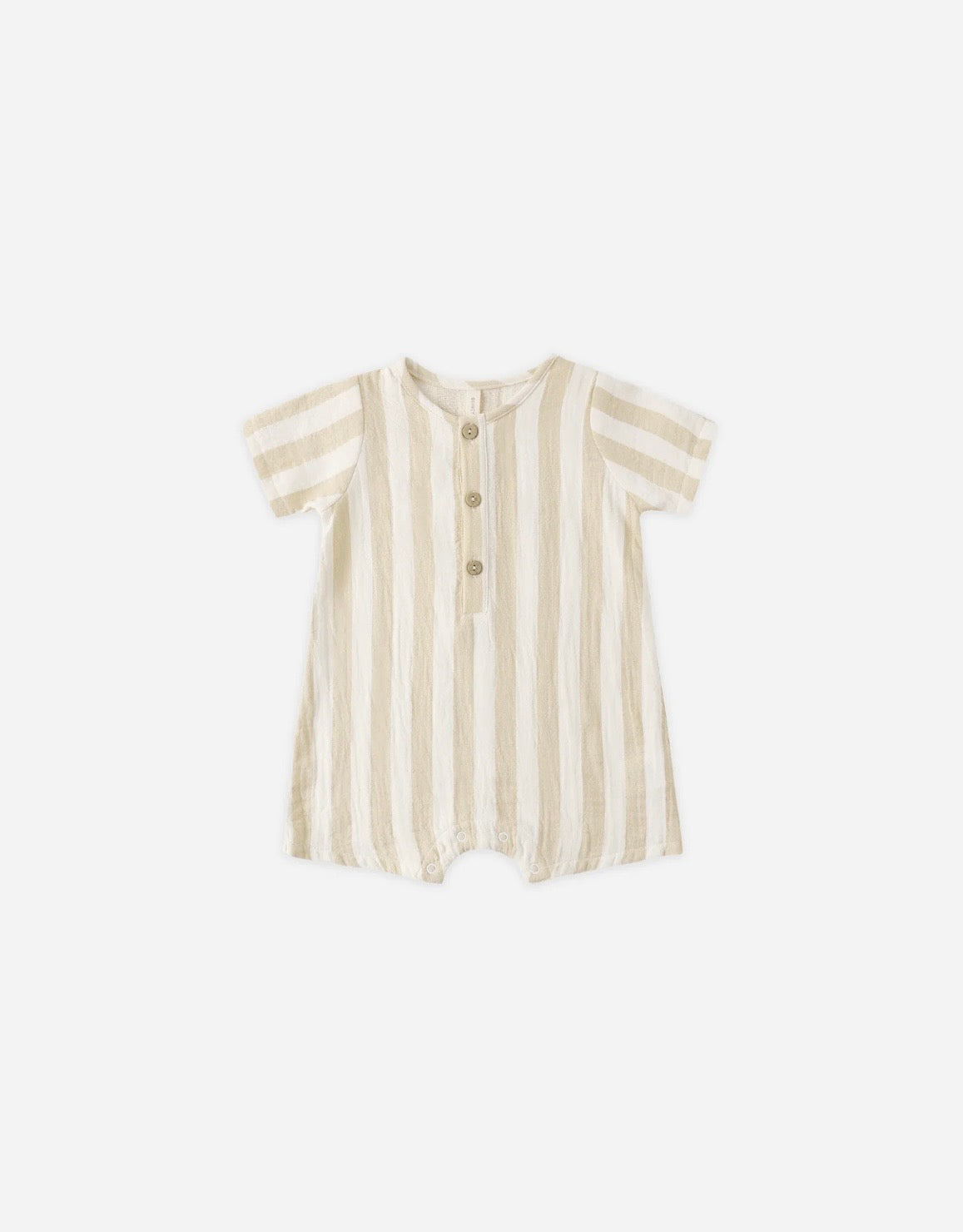 Short Sleeve Woven Romper - Summer Stripe