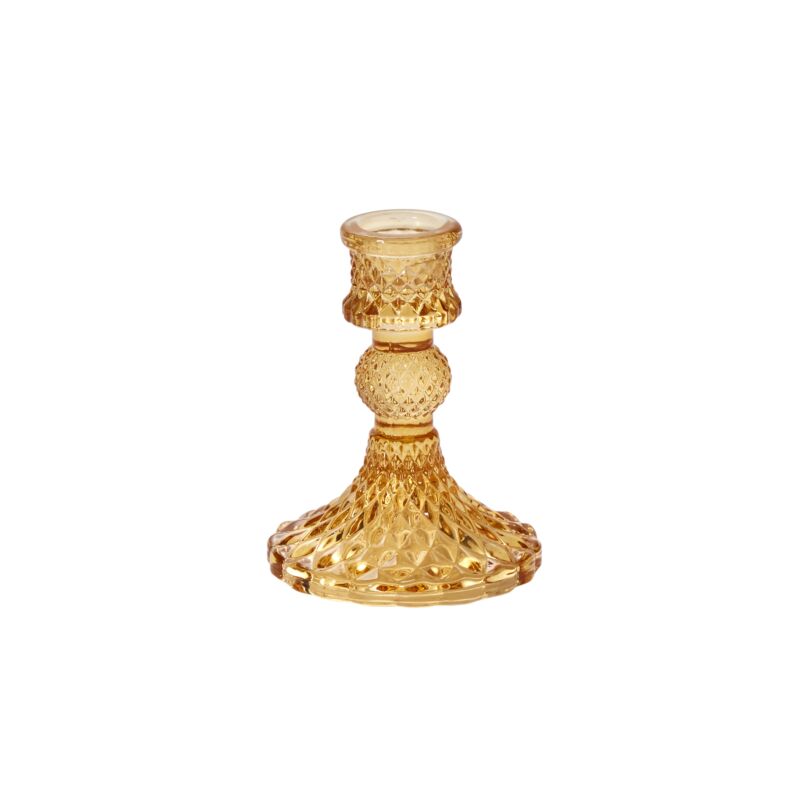 Gillian Candlestick - 3"x4" - Amber