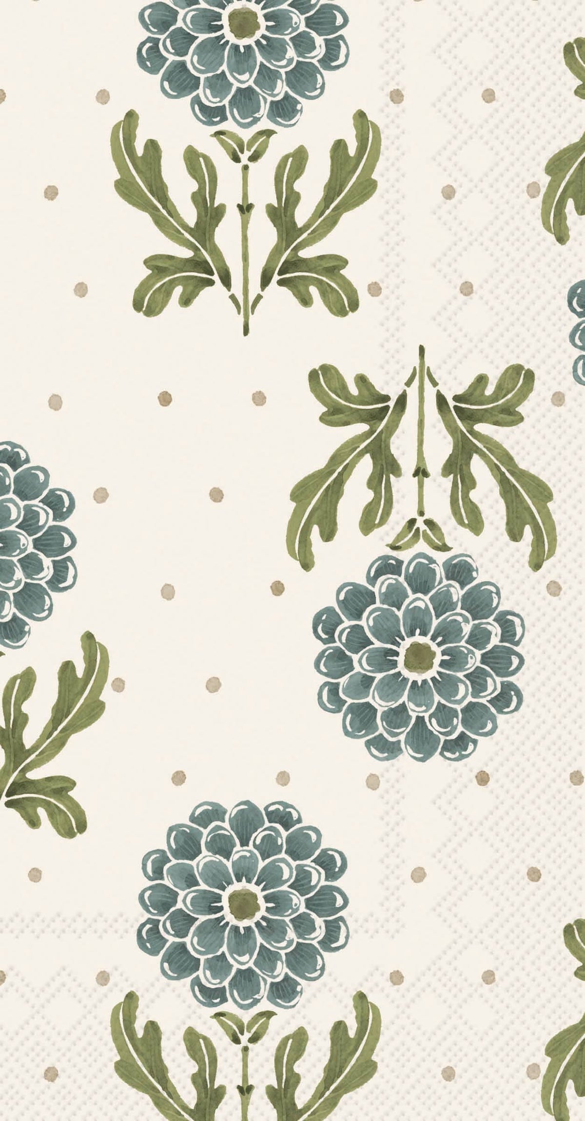 Simple Flower Blue Paper Guest Towels 16 ct Fall Autumn