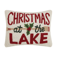Christmas At The Lake Hook Pillow