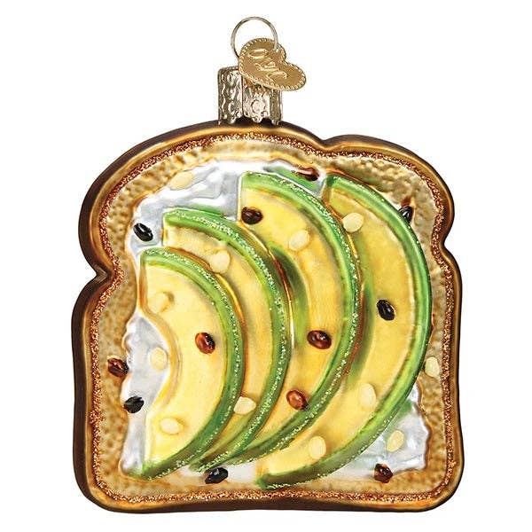 Avocado Toast Old World Christmas Ornament