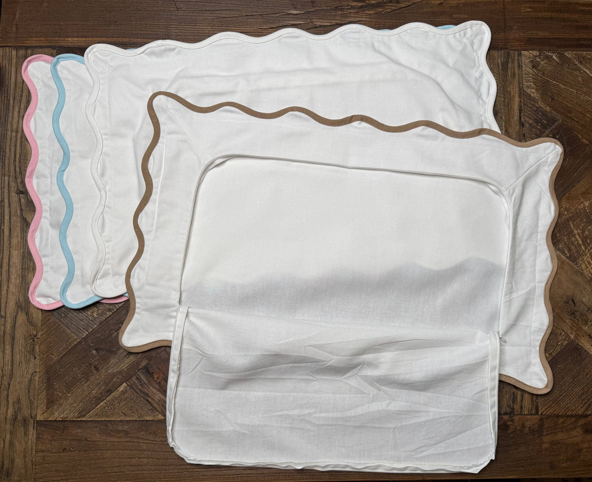 Scallop Pillow Covers - 12" x 20"