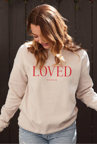 LOVED ROMANS 5:8 Graphic Sweatshirt
