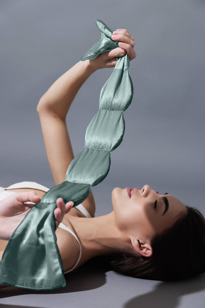 Nodpod Silk Weighted Sleep Mask- Willow Green