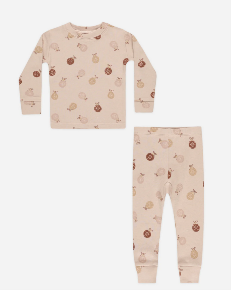 Organic Long Sleeve Pajama Set | Ornaments