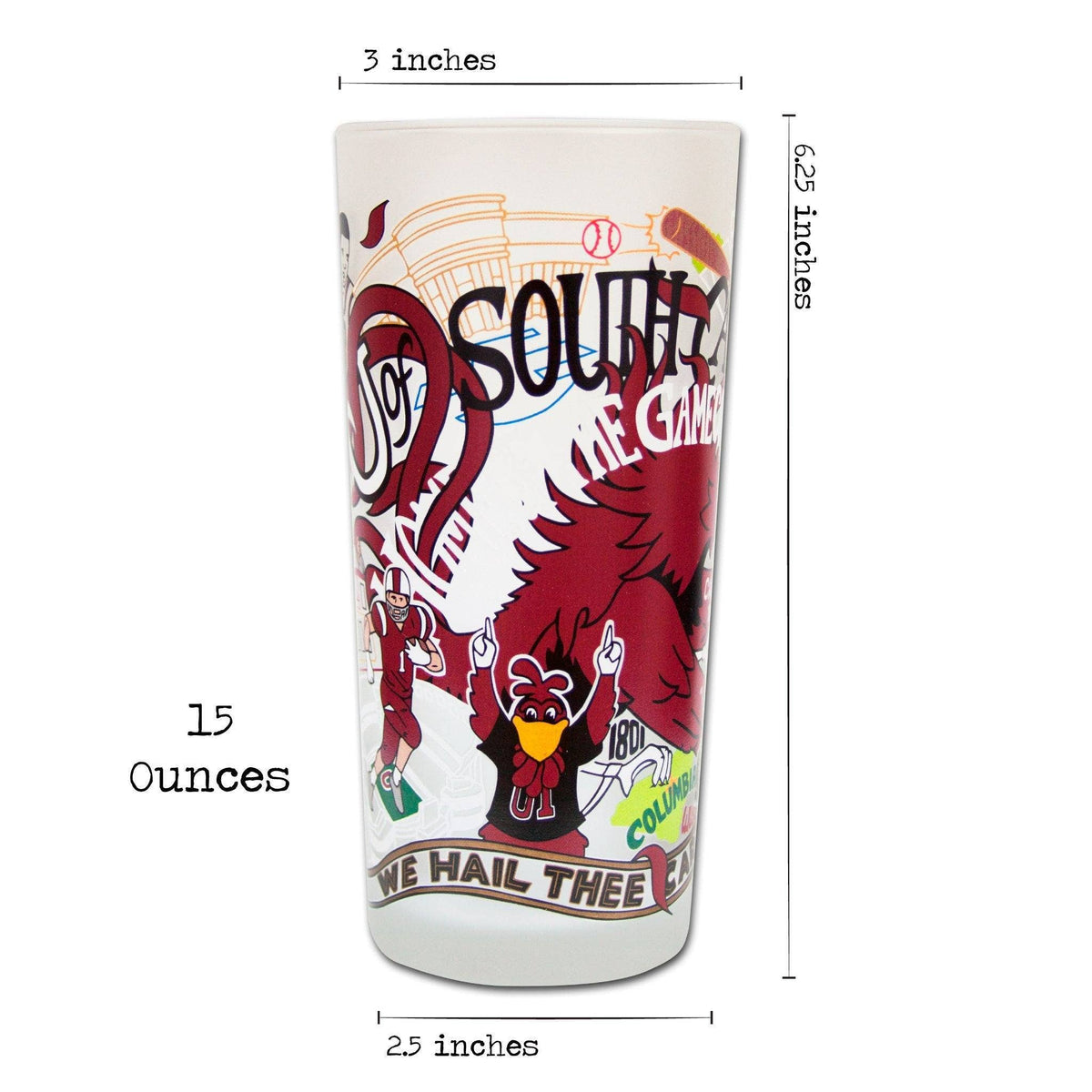 South Carolina, University of Collegiate Drinking Glass