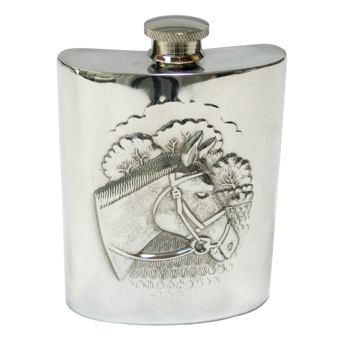 Flask - Horse Head - English Pewter 6 oz.