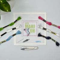 Needlepoint Kit - "Lets Mahj On" Design (Mahjong Parrot)