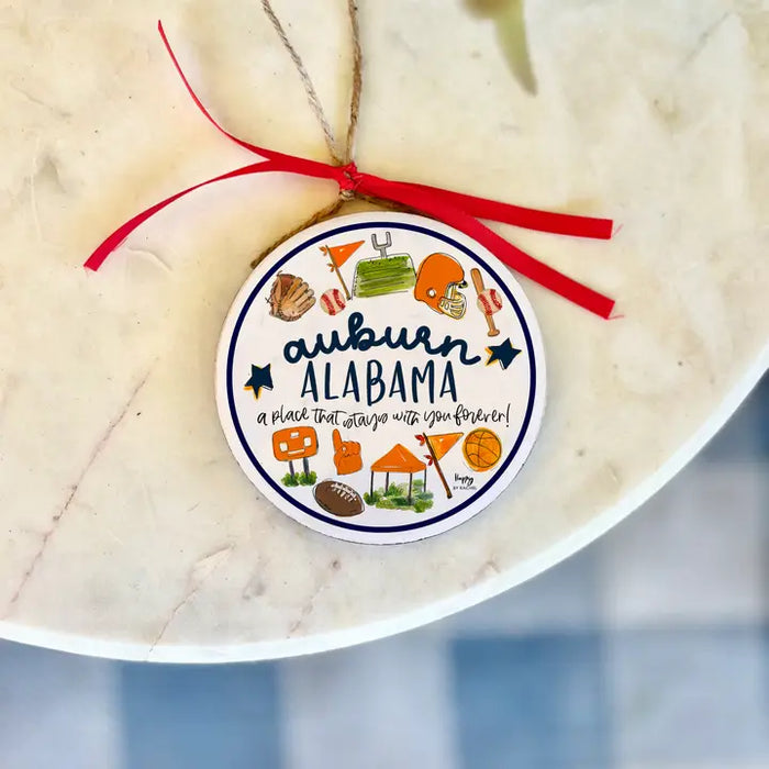 College Town Ornament - Auburn, AL (multi-sport)
