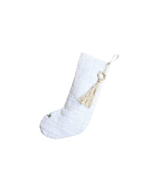 Linen Blend Bohemian Christmas Stocking