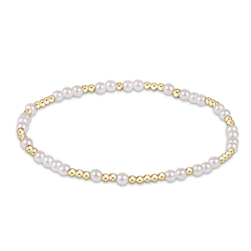 hope unwritten 3mm bead bracelet - pearl