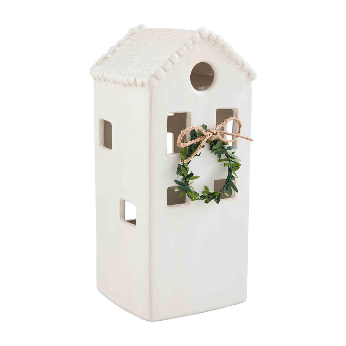 White Stoneware Christmas Houses