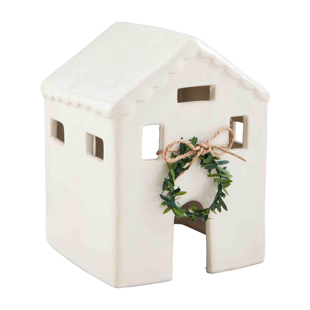 White Stoneware Christmas Houses