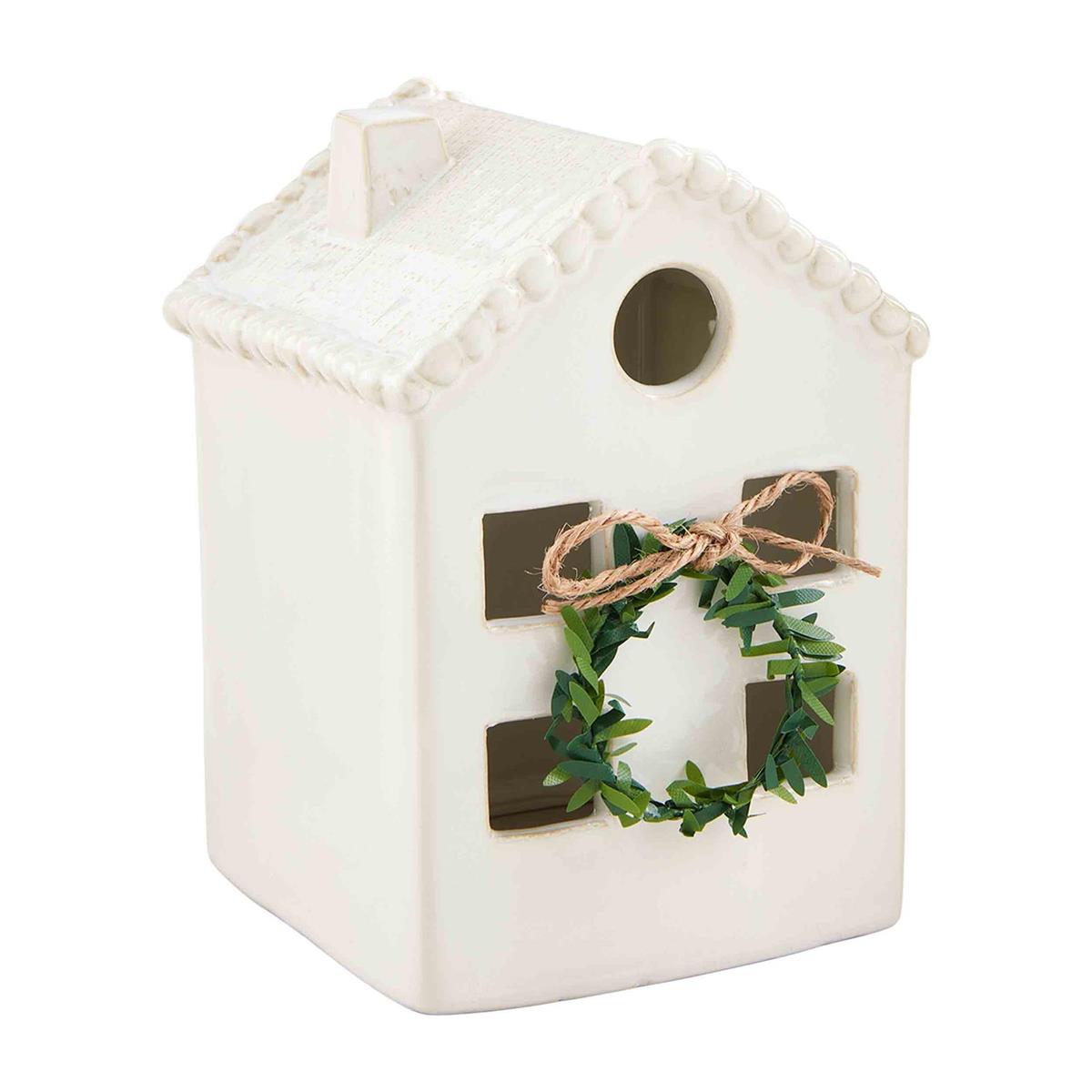 White Stoneware Christmas Houses