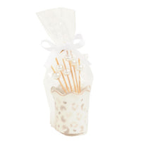 Hand Painted Toothpick Holder w/Ruffle Rim