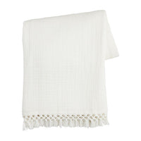 Macrame Muslin Throw