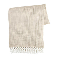 Macrame Muslin Throw