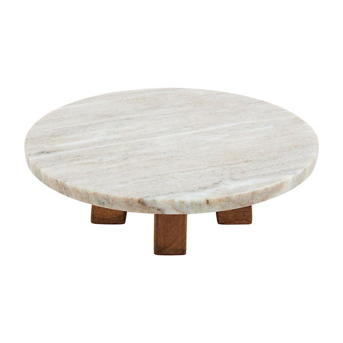 Marble Wood Pedestal Stand