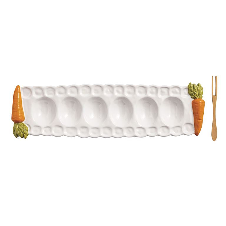 Stoneware Easter Deviled Egg Tray