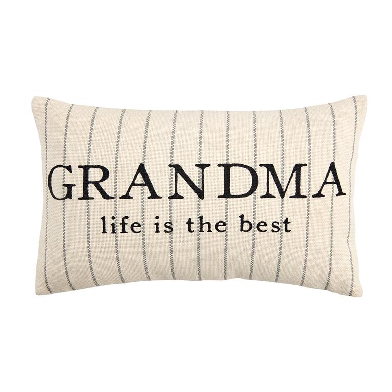 Grandma Name Stripe Lumbar Pillows