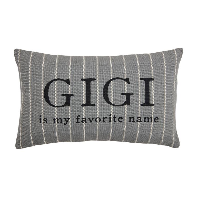 Grandma Name Stripe Lumbar Pillows
