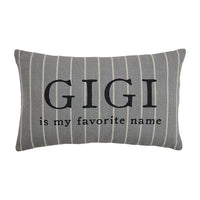 Grandma Name Stripe Lumbar Pillows