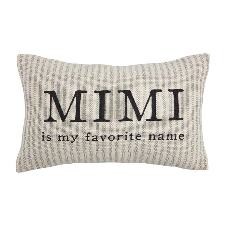 Grandma Name Stripe Lumbar Pillows