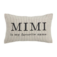 Grandma Name Stripe Lumbar Pillows
