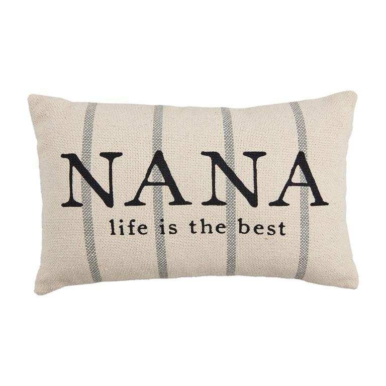Grandma Name Stripe Lumbar Pillows