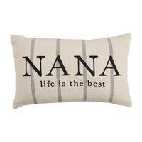 Grandma Name Stripe Lumbar Pillows