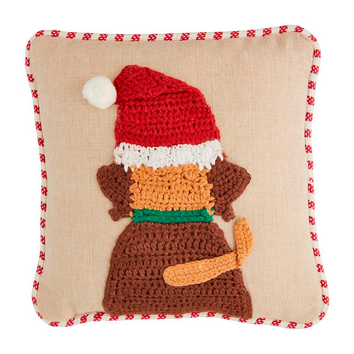 Backwards Dog Crochet Pillow