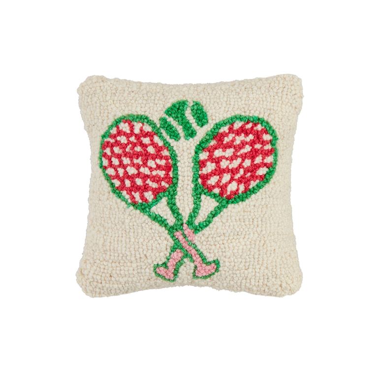 Tennis Mini Hooked Pillow