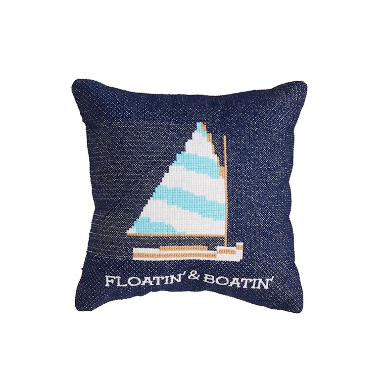 Floatin' Mini Embroidery Pillow