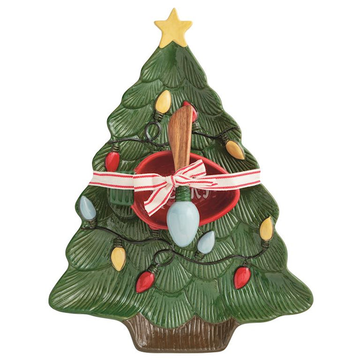 Christmas Tree Chip & Dip Set