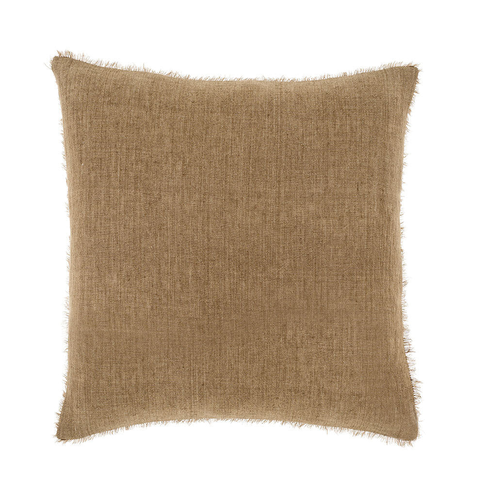 Lina Linen Pillow, Hazelnut