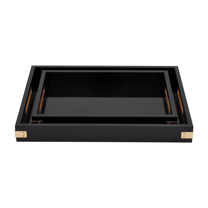 Black Brass Lacquer Tray