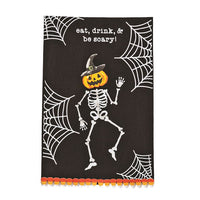 Halloween Printed Towels w/Candy Corn Trim