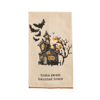 Halloween Printed Towels w/Candy Corn Trim