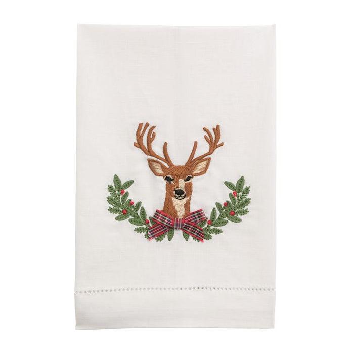 Christmas Embroidered Tea Towel