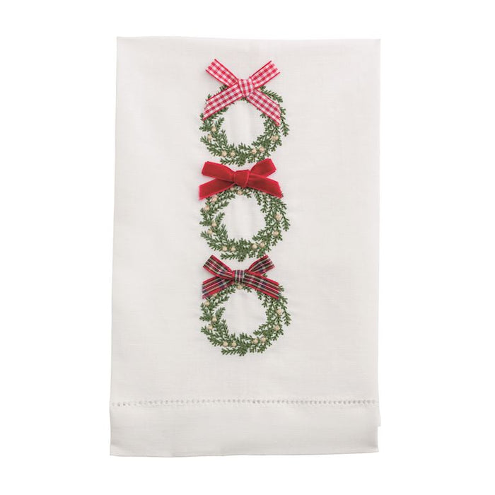 Christmas Embroidered Tea Towel