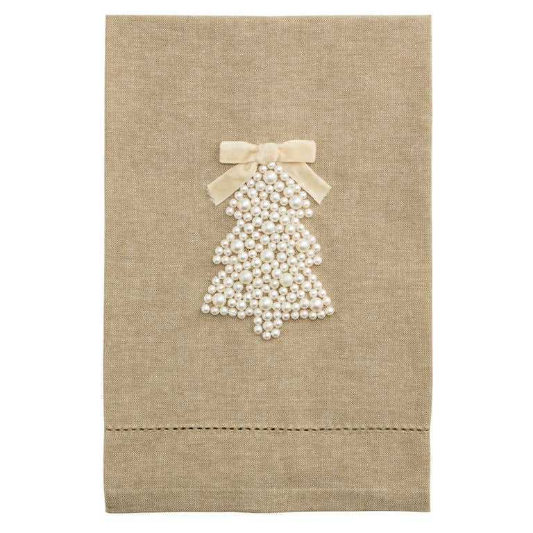 White Christmas Pearl Towel
