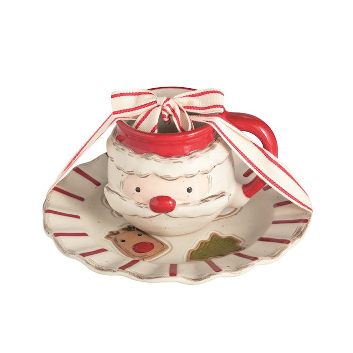 Cookie Plate & Santa Mug Set