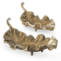 Brass Metal Leaf Tray
