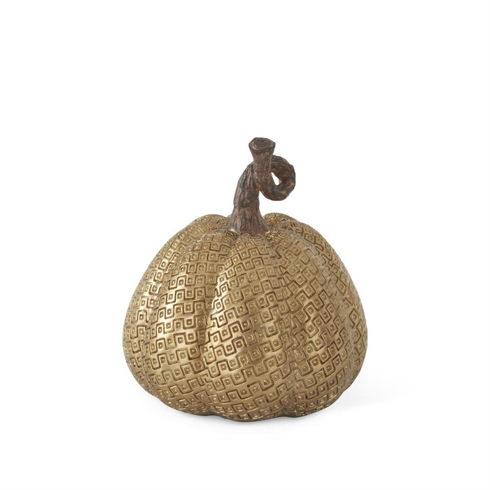 Gold Resin Maze Embossed Pumpkin