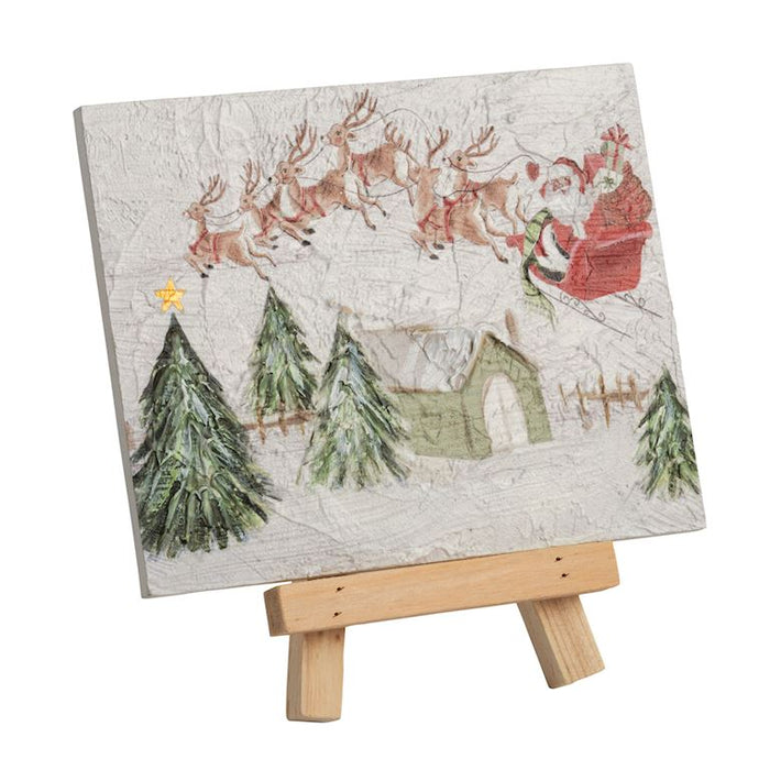 Christmas Mini Art Plaque on Easel